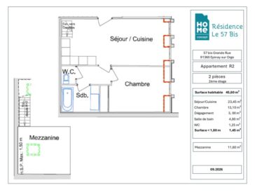 HOME CONCEPT-Acheter appartement rénové-Epinay-sur-Orge-R2-plan