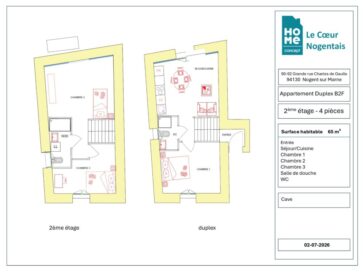 Acheter appartement rénové Nogent-sur-Marne 94130 4 pièces HOME CONCEPT plan